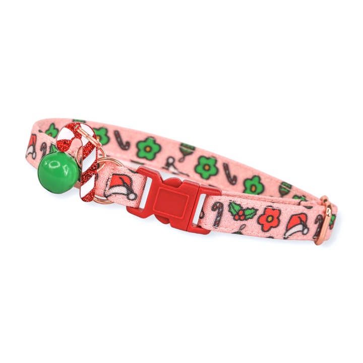 Santa Baby - Retro Pink Christmas Cat Collar