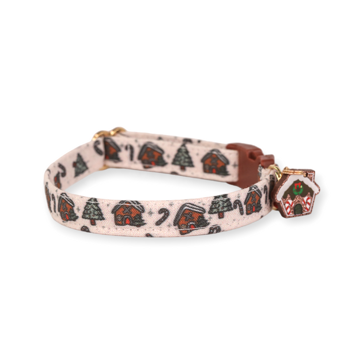 Pawlease Come Home For Christmas - Gingerbread House Christmas Cat Collar