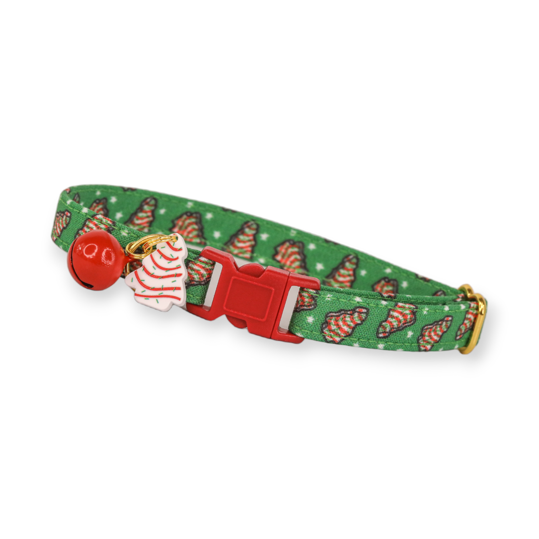 Oh Christmas Treat- Green Tree Cakes Christmas Cat Collar