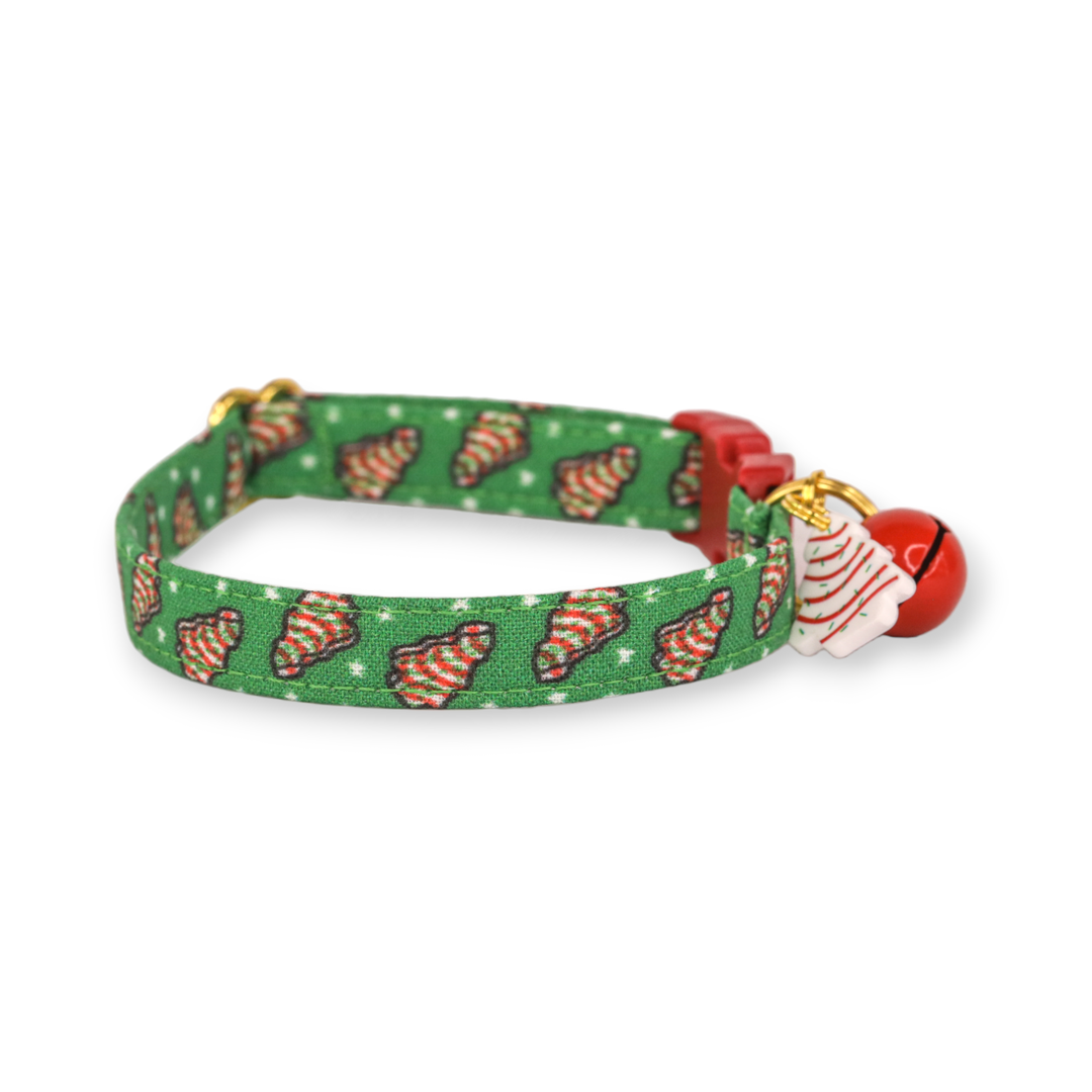 Oh Christmas Treat- Green Tree Cakes Christmas Cat Collar