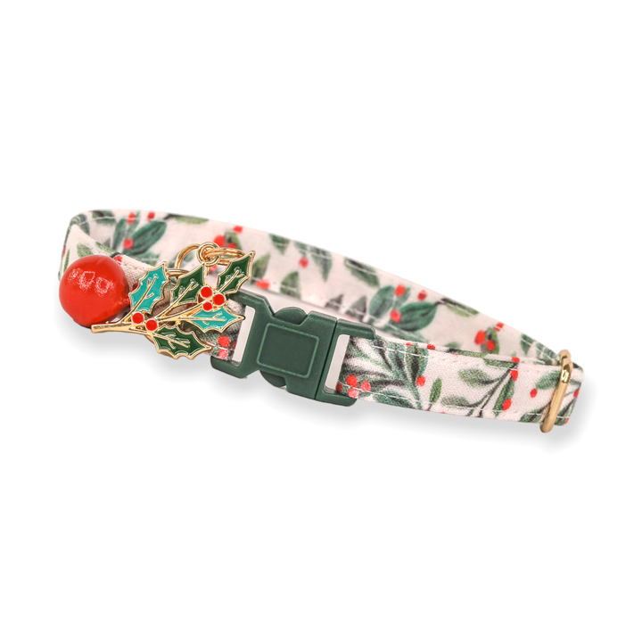 Mistletoe Kisses - Mistletoe Christmas Cat Collar