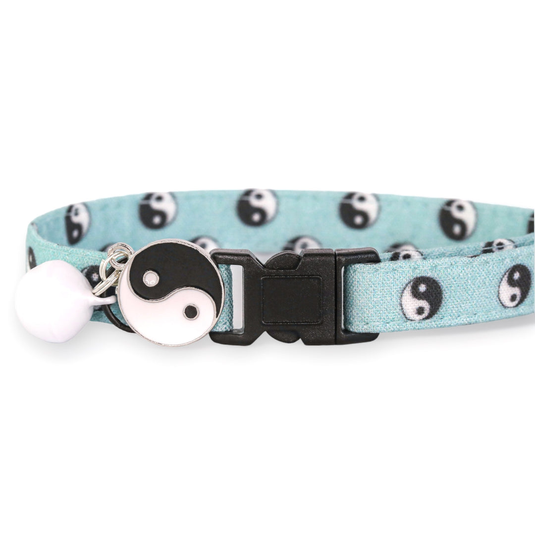 Opposites Attract - Blue Yin Yang Cat Collar