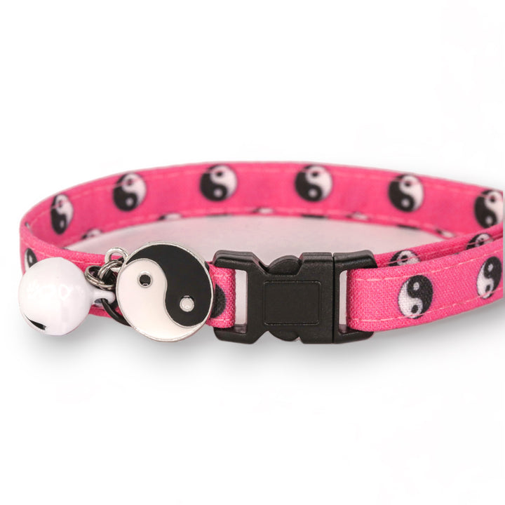 Opposites Attract - Pink Yin Yang Cat Collar