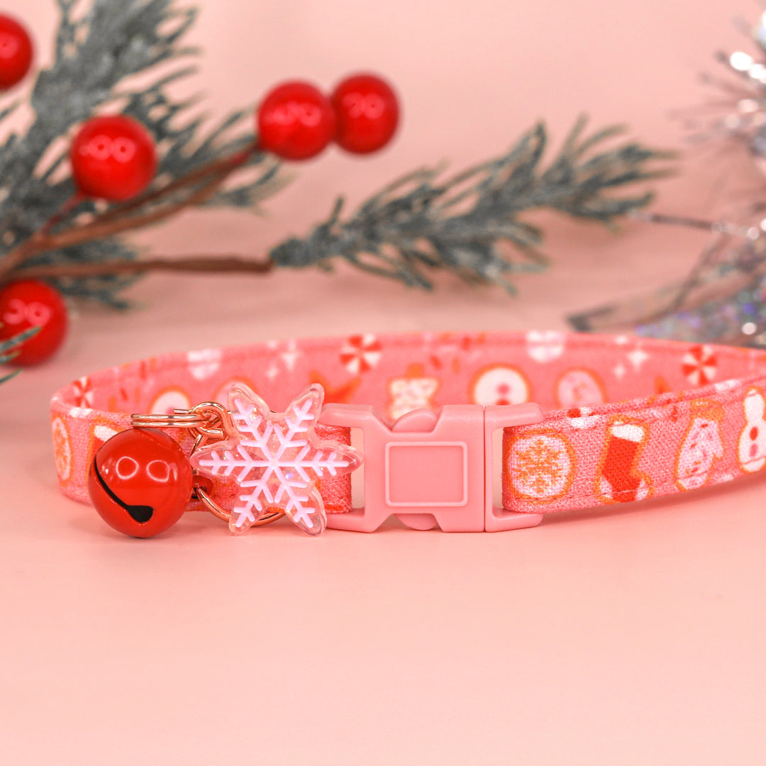 Give Me Some Sugar - Pink Christmas Sugar Cookie Cat Collar