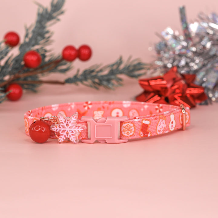 Give Me Some Sugar - Pink Christmas Sugar Cookie Cat Collar