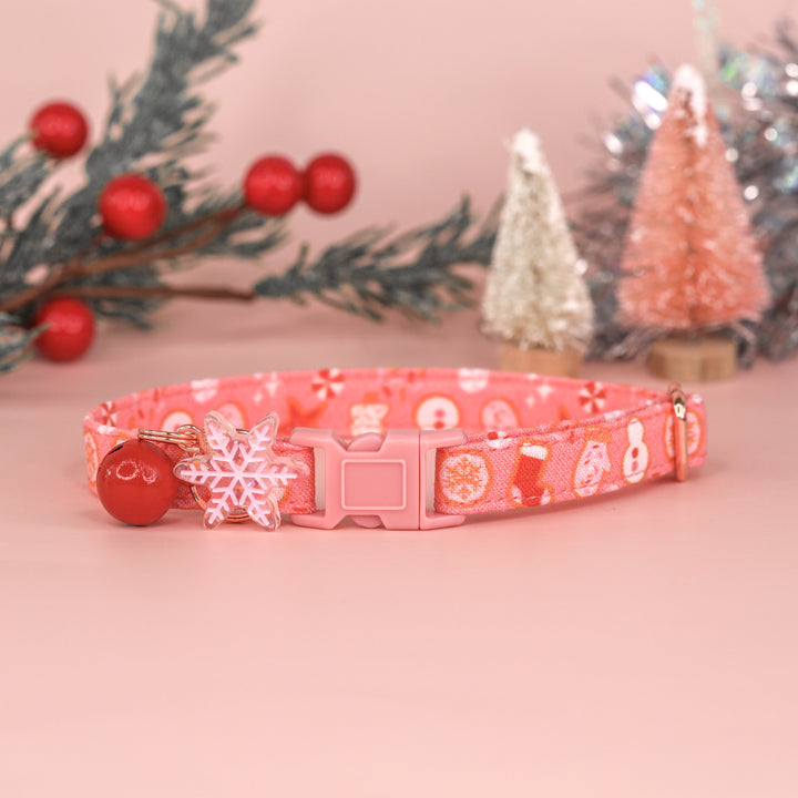 Give Me Some Sugar - Pink Christmas Sugar Cookie Cat Collar