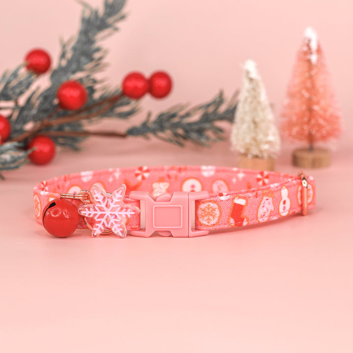 Give Me Some Sugar - Pink Christmas Sugar Cookie Cat Collar