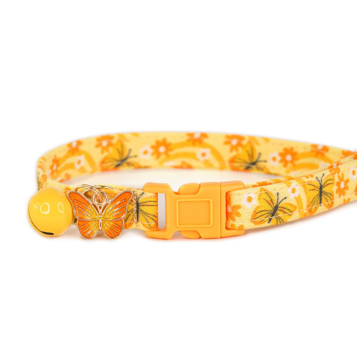 Buttercup - Groovy Yellow Butterfly Cat Collar