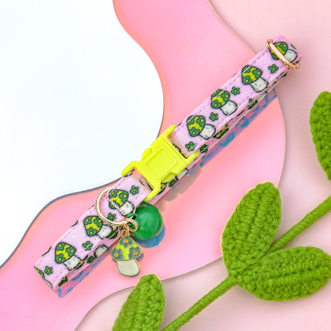 Are you Trippin’ - Groovy Floral Mushroom Cat Collar