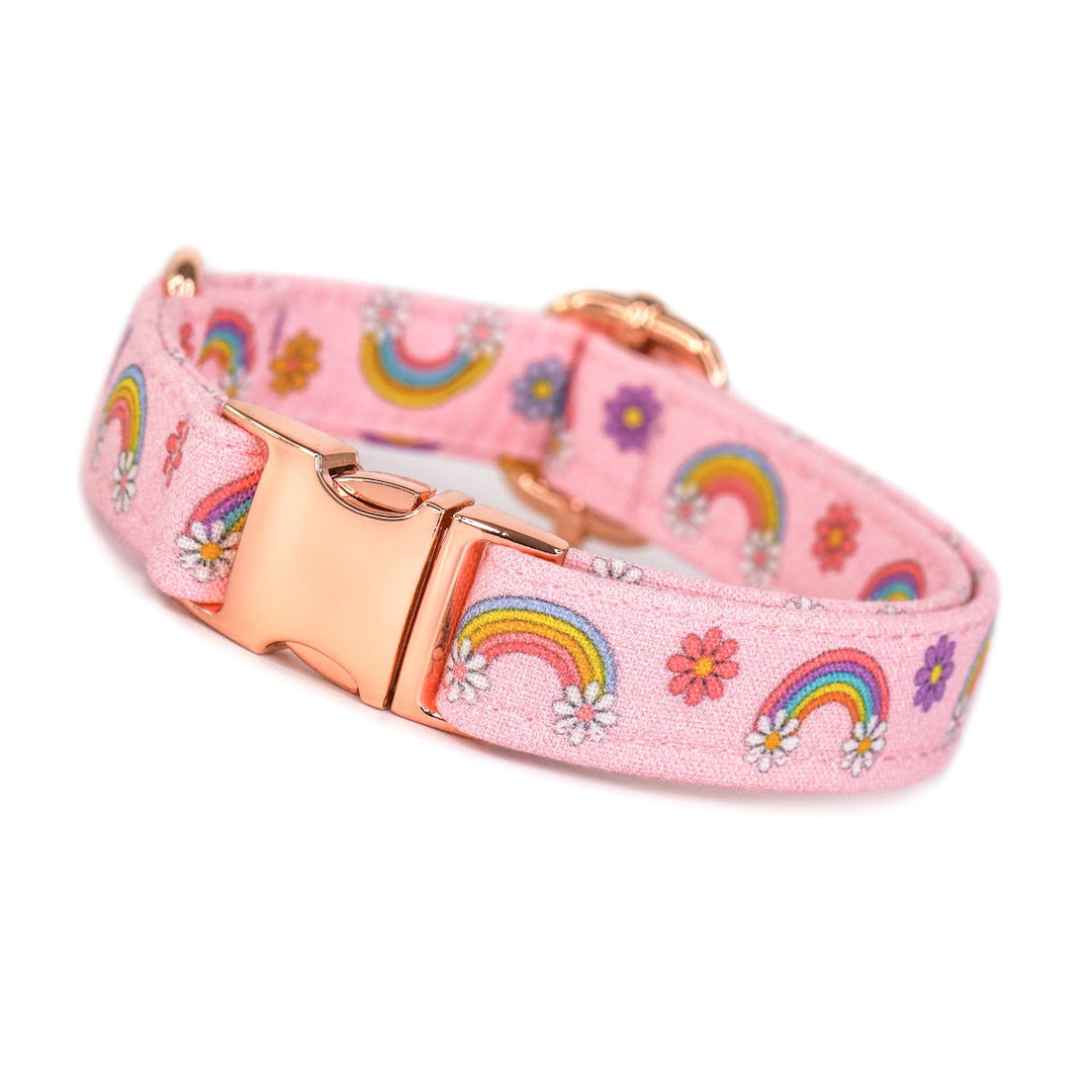 Free Spirit - Pink Rainbow Dog Collar