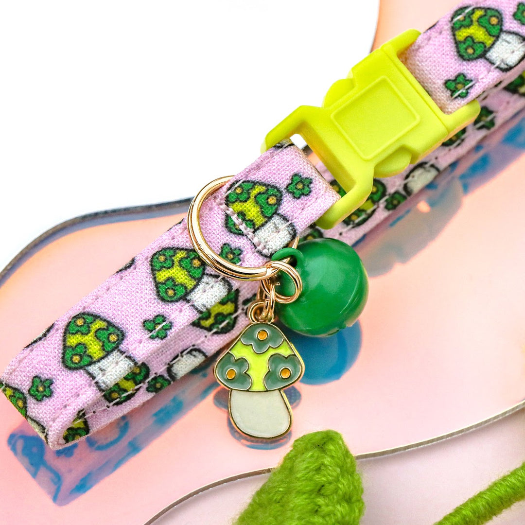 Are you Trippin’ - Groovy Floral Mushroom Cat Collar