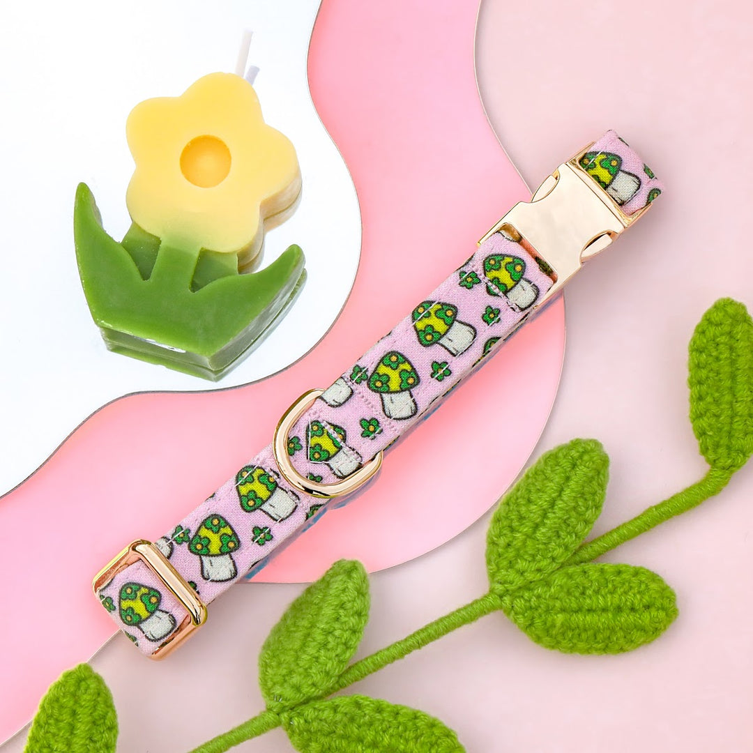 Are you Trippin’ - Groovy Floral Mushroom Dog Collar