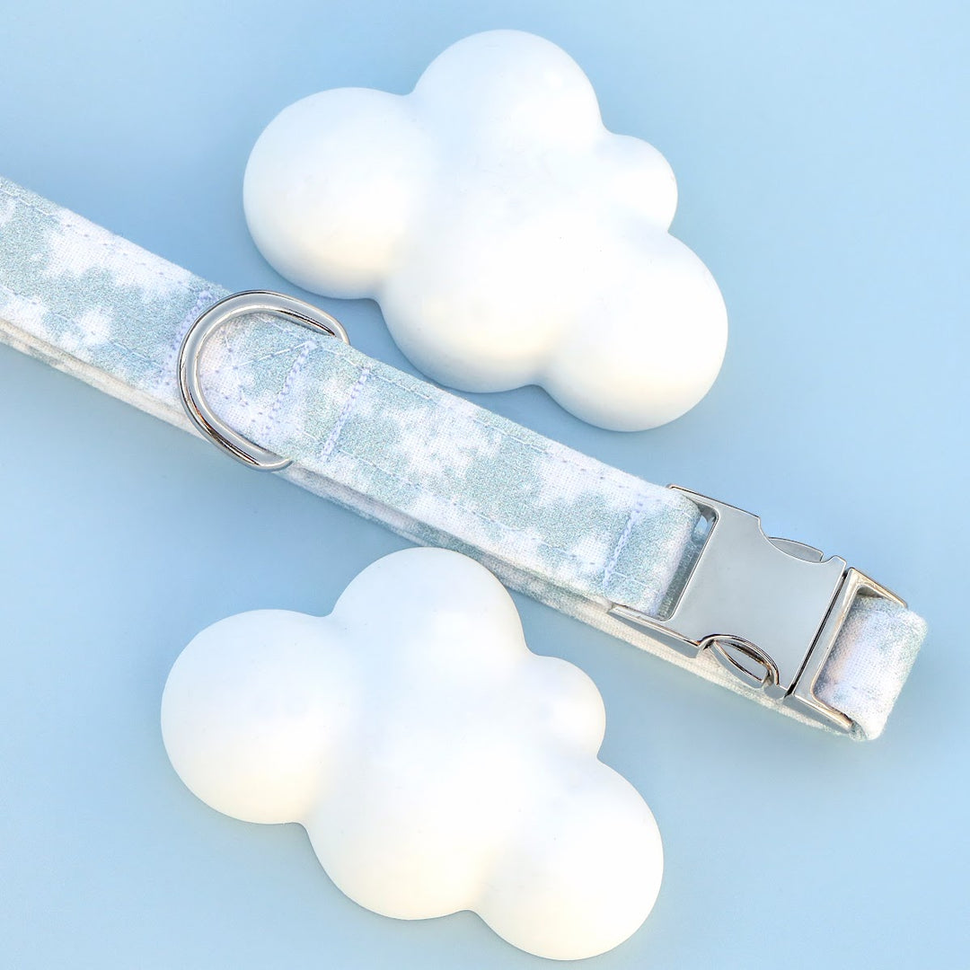 Head In The Clouds - Cloudy Tie Dye Dog Collar