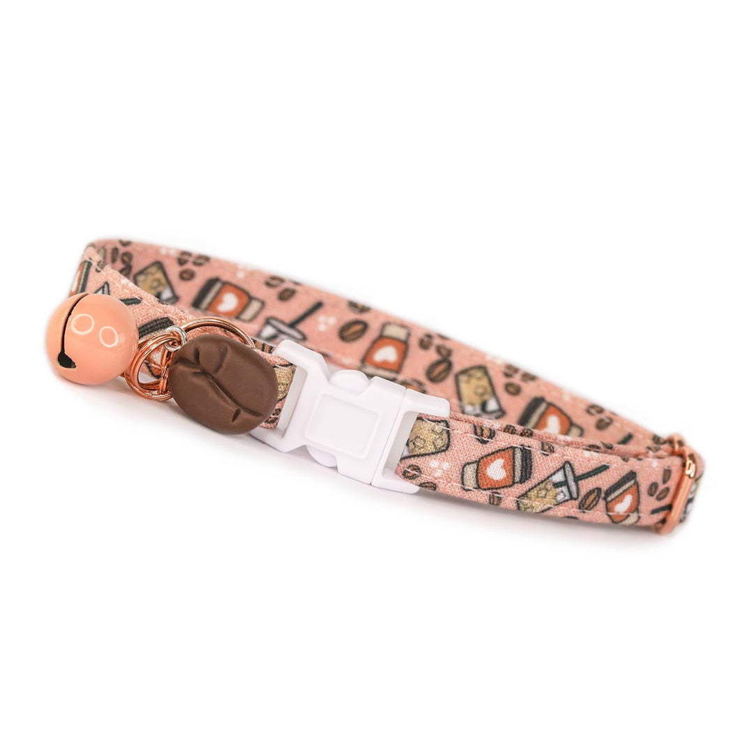 Love You Latte - Pink Coffee Cat Collar