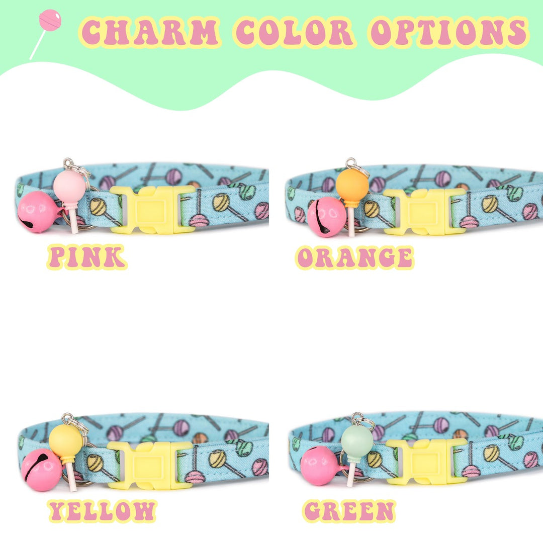 Sucker 4 U - Light Blue Lollipop Cat Collar