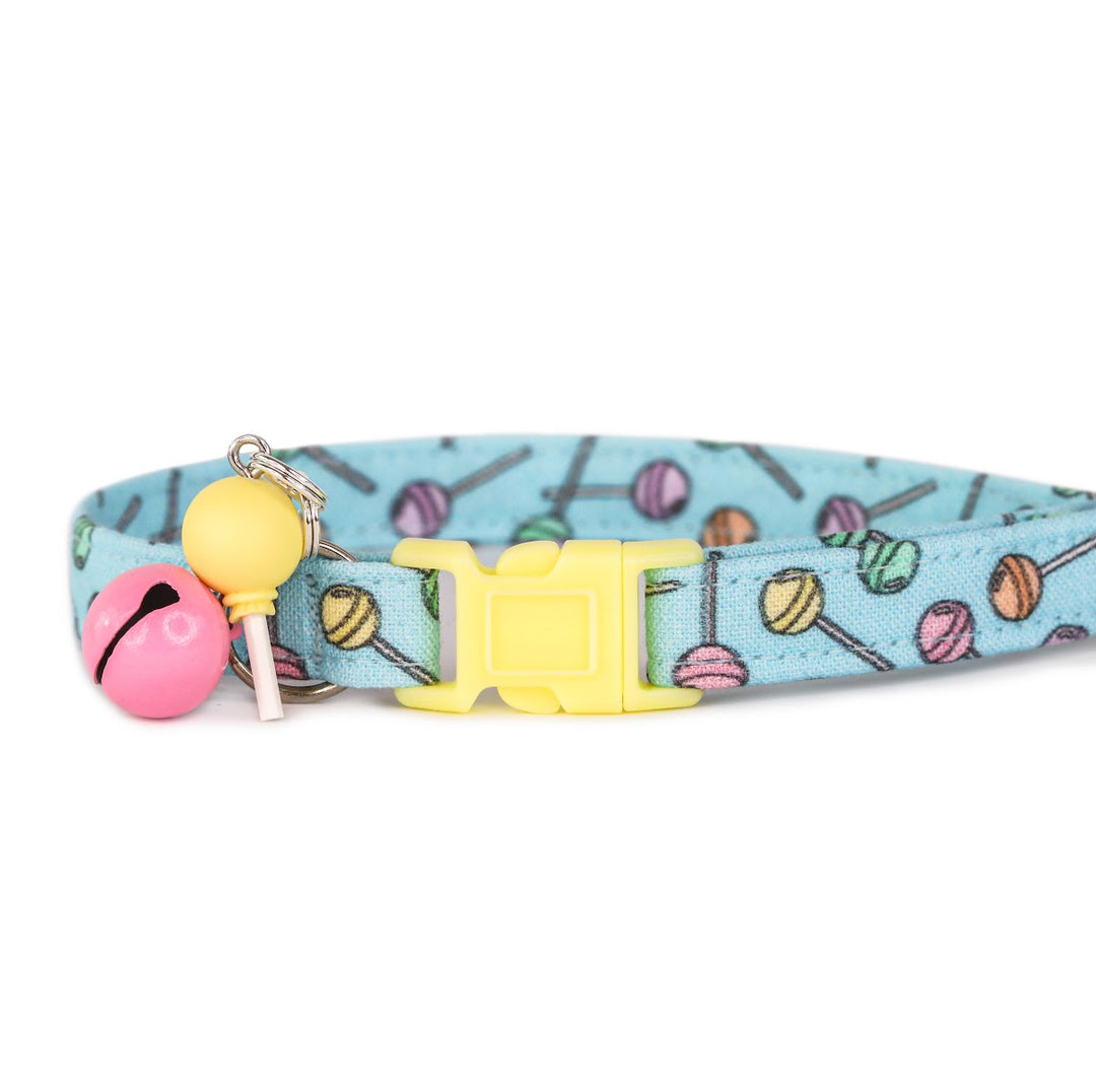 Sucker 4 U - Light Blue Lollipop Cat Collar