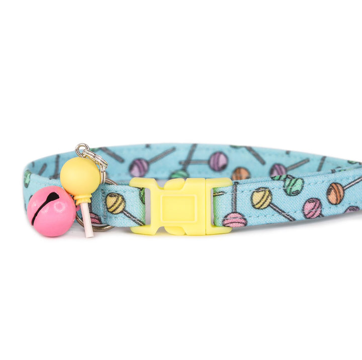 Sucker 4 U - Light Blue Lollipop Cat Collar