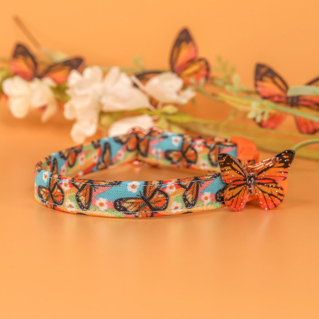 Monarchy - Retro Monarch Butterfly Cat Collar