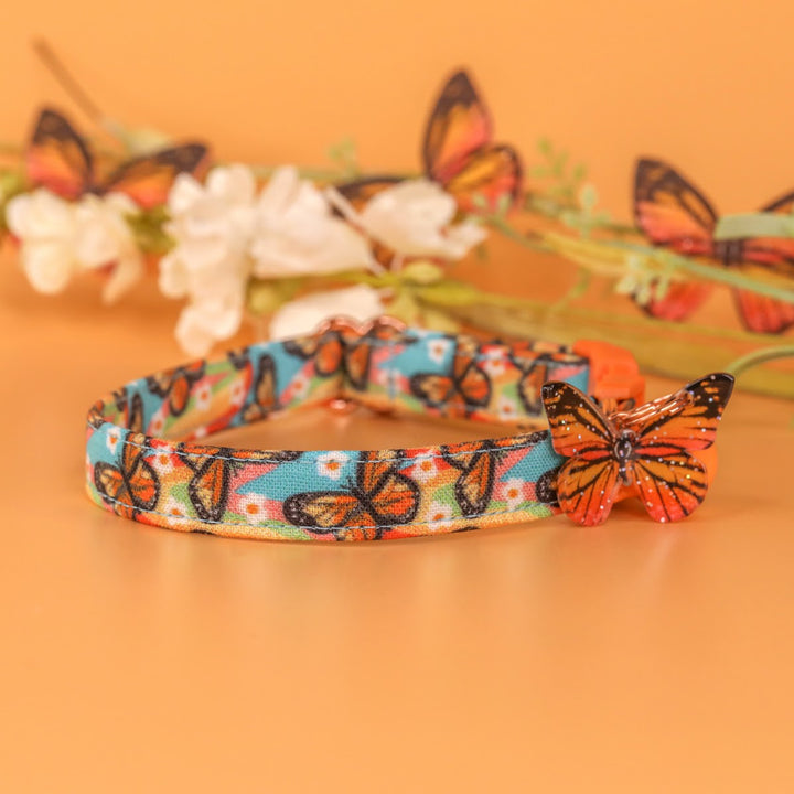 Monarchy - Retro Monarch Butterfly Cat Collar