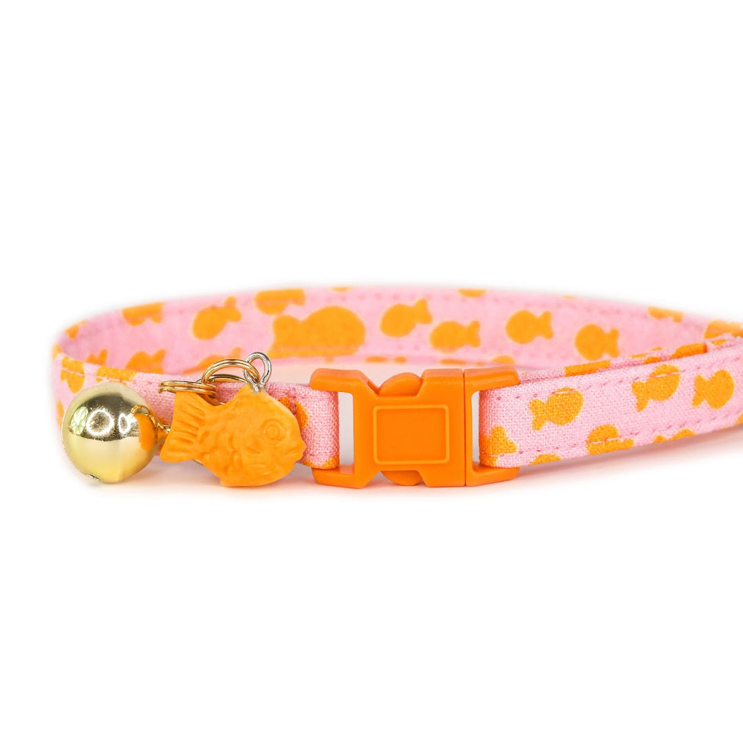 Just Keep Swimming - Pink Goldfish Cat Collar