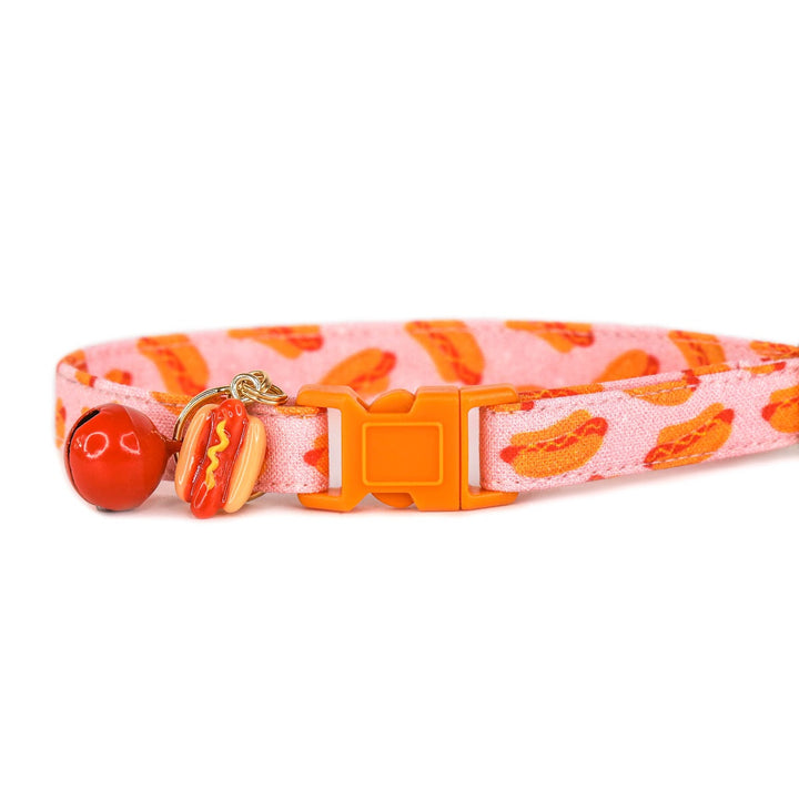 Hot Diggity Dawg - Pink Hotdog Cat Collar