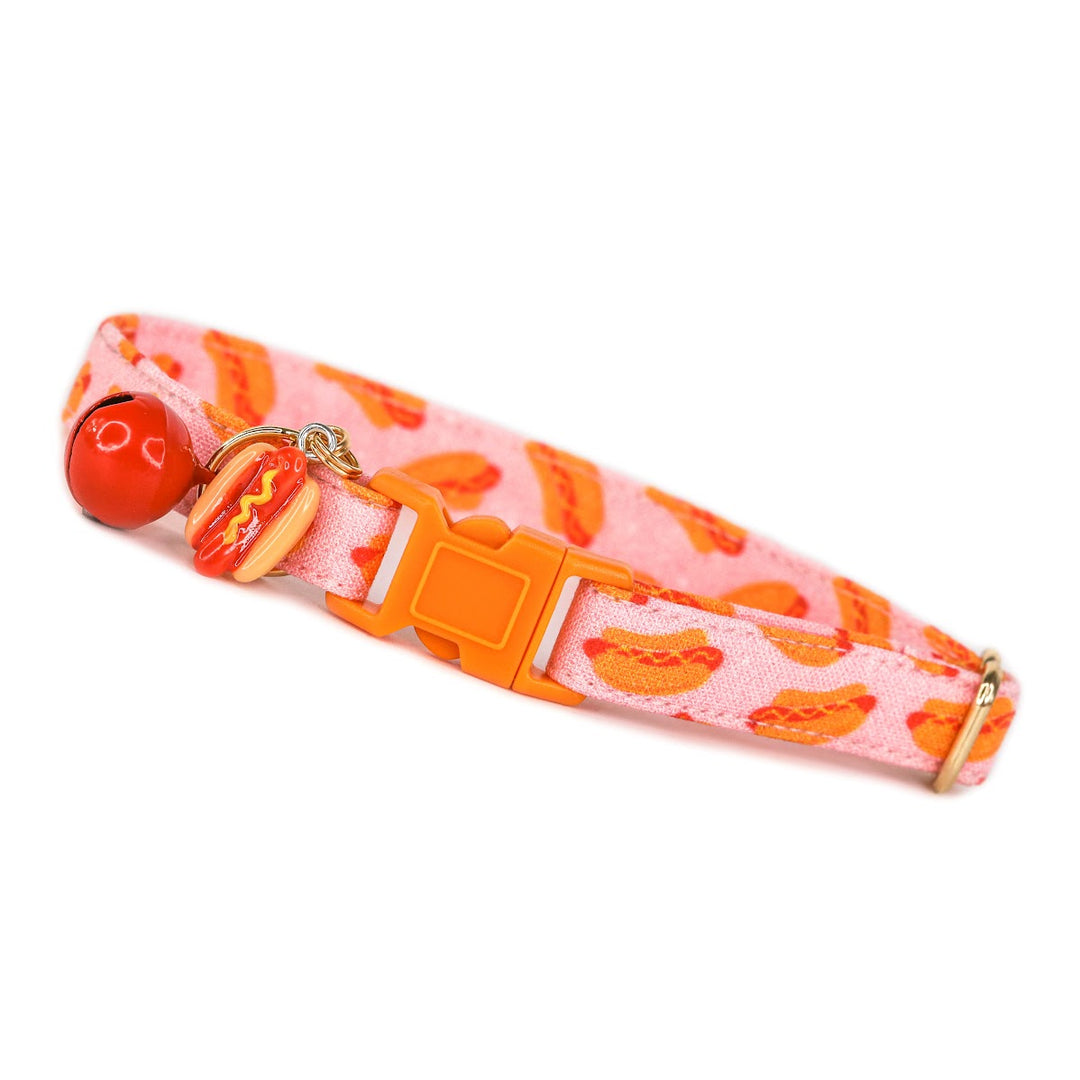 Hot Diggity Dawg - Pink Hotdog Cat Collar