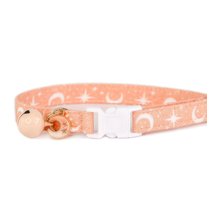 Celeste - Moon & Star Peach Cat Collar