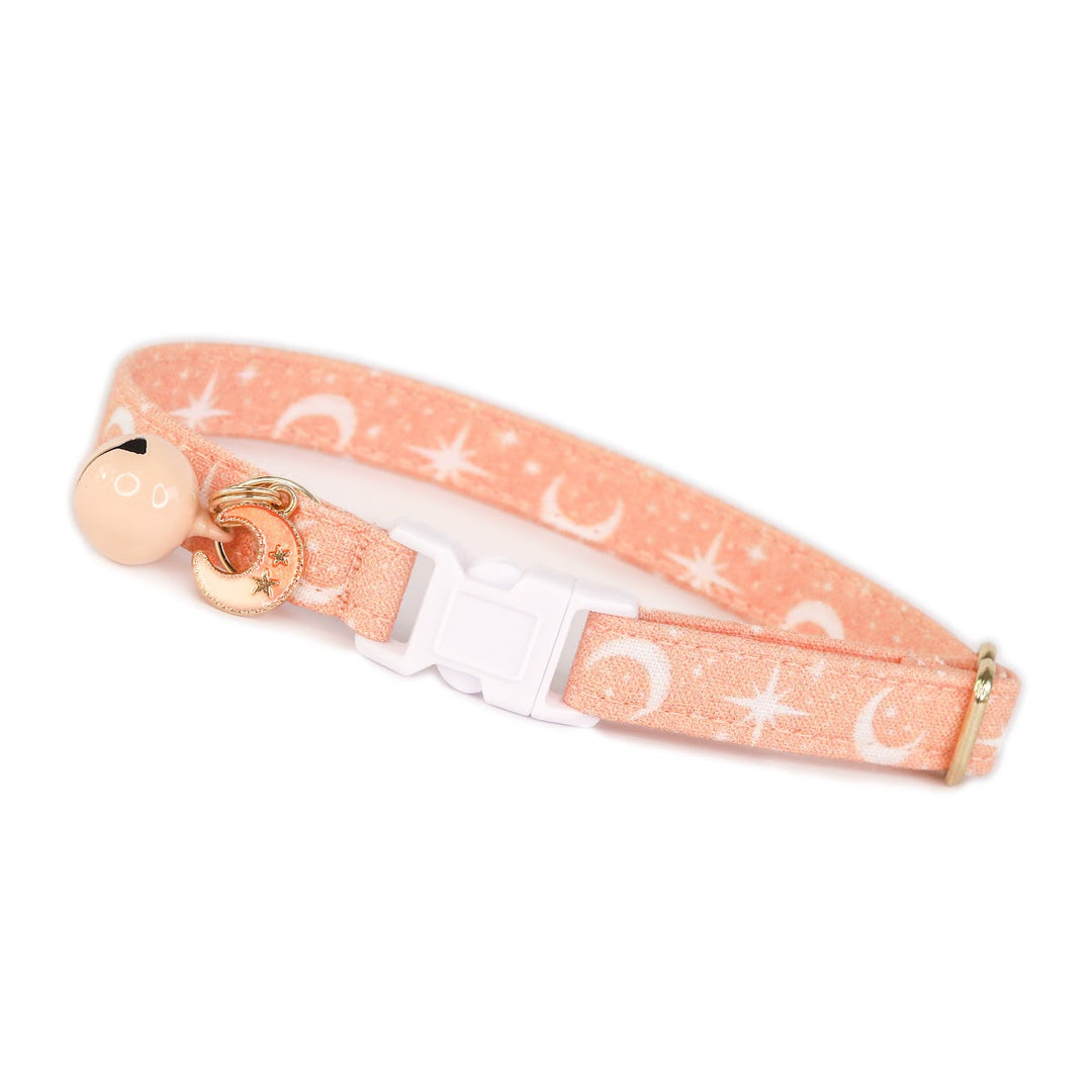 Celeste - Moon & Star Peach Cat Collar