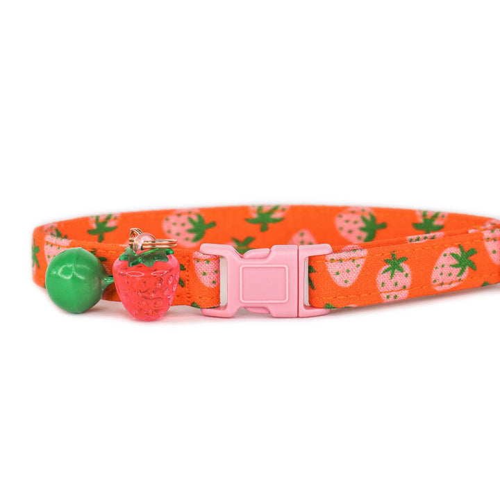 Summertime Sweet - Groovy Strawberry Cat Collar