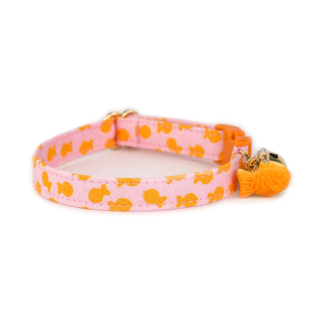 Just Keep Swimming - Pink Goldfish Cat Collar