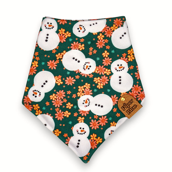 Baby It's Cold Outside - Floral Snowman Winter Dog Bandana