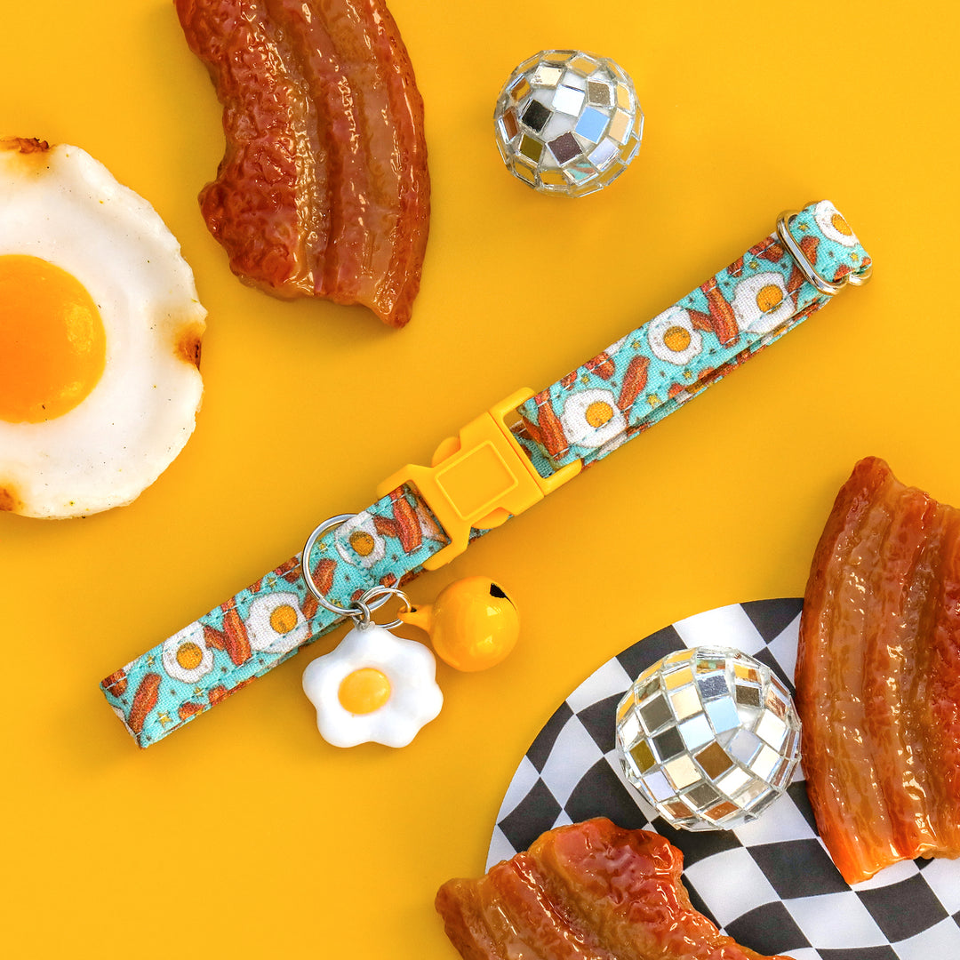 Go Easy on Me - Bacon and Eggs Cat Collar