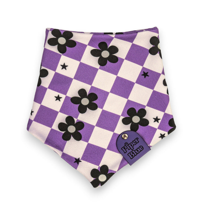 Bewitched - Purple Checked Halloween Pet Bandana