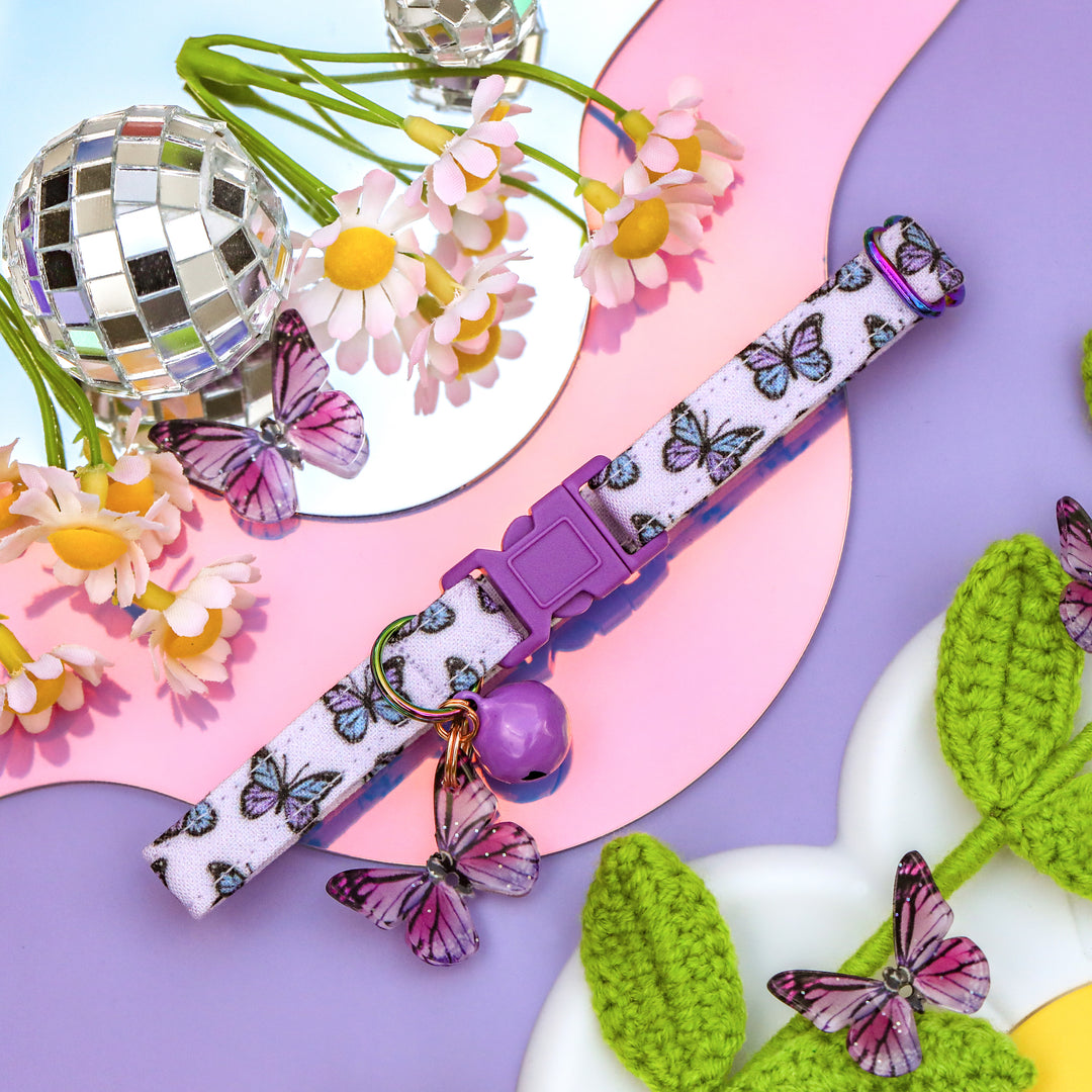 Bliss - Purple Butterfly Cat Collar