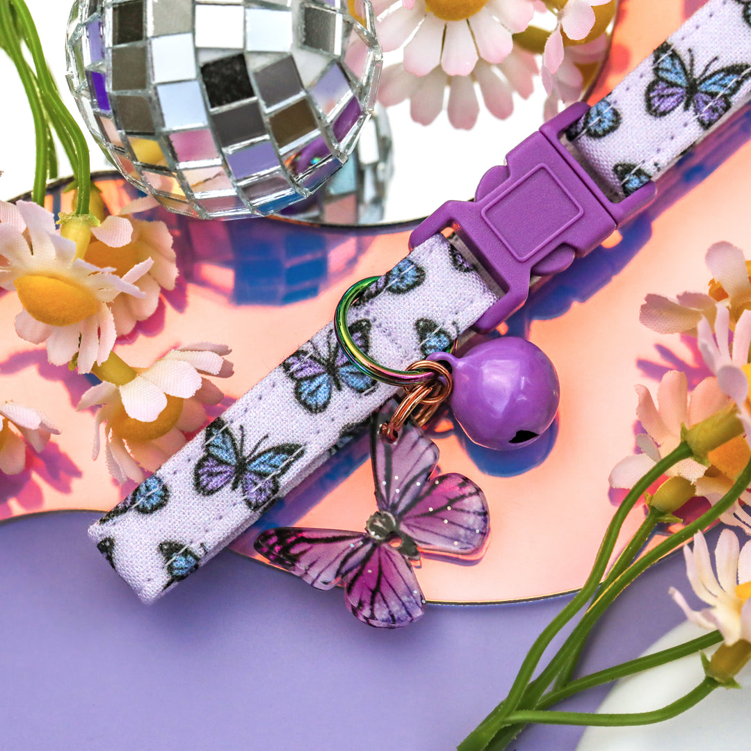 Bliss - Purple Butterfly Cat Collar