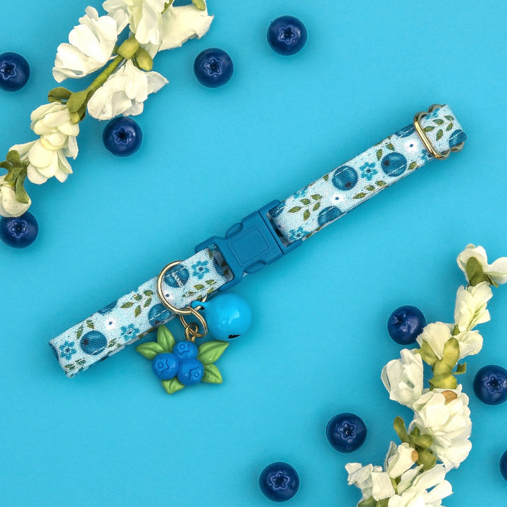 Blooming Blue - Blueberry Floral Cat Collar