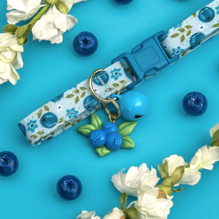 Blooming Blue - Blueberry Floral Cat Collar