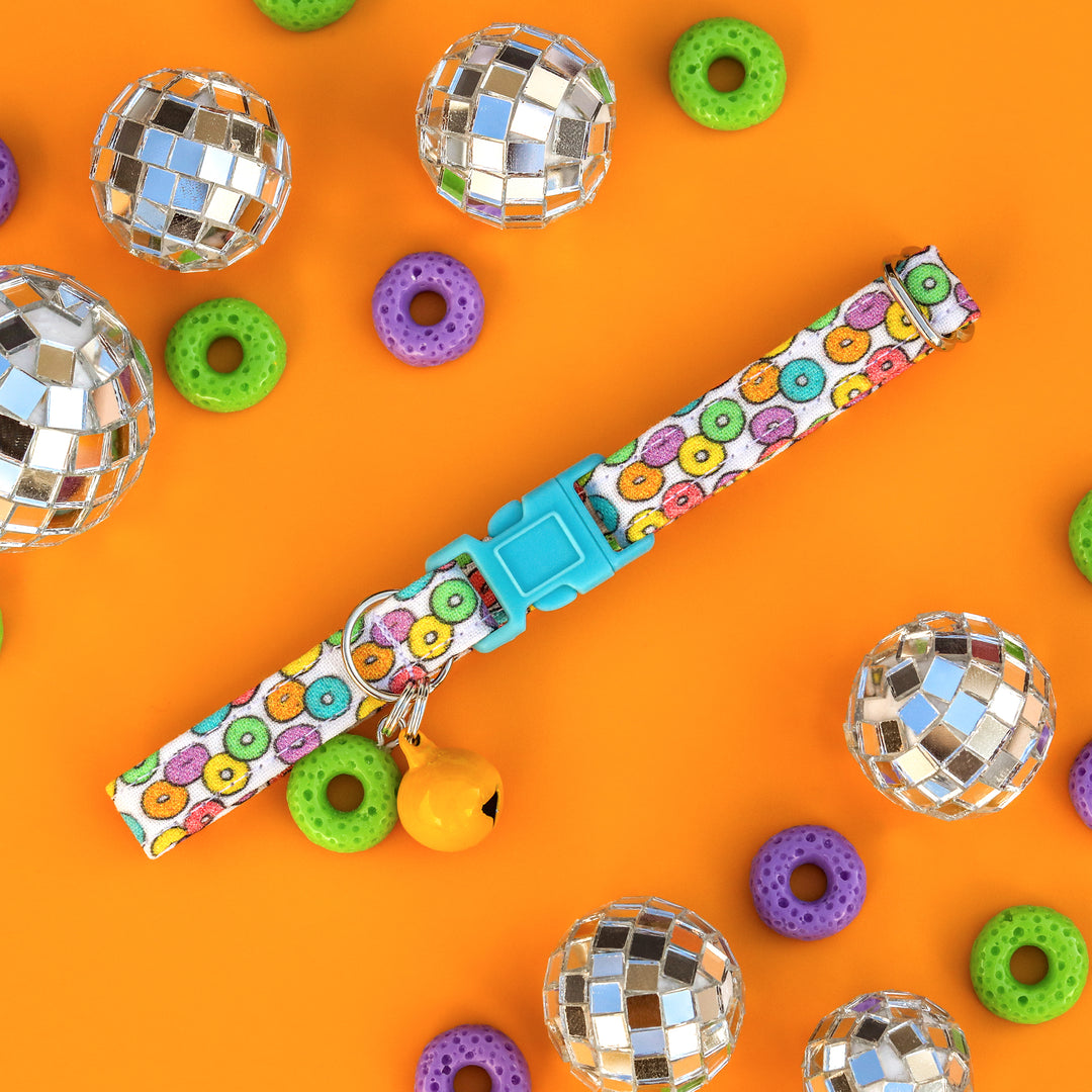 Feeling Loopy - Blue Breakfast Cereal Cat Collar