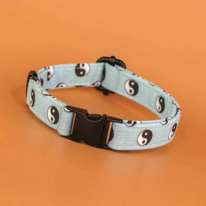 Opposites Attract - Blue Yin Yang Dog Collar