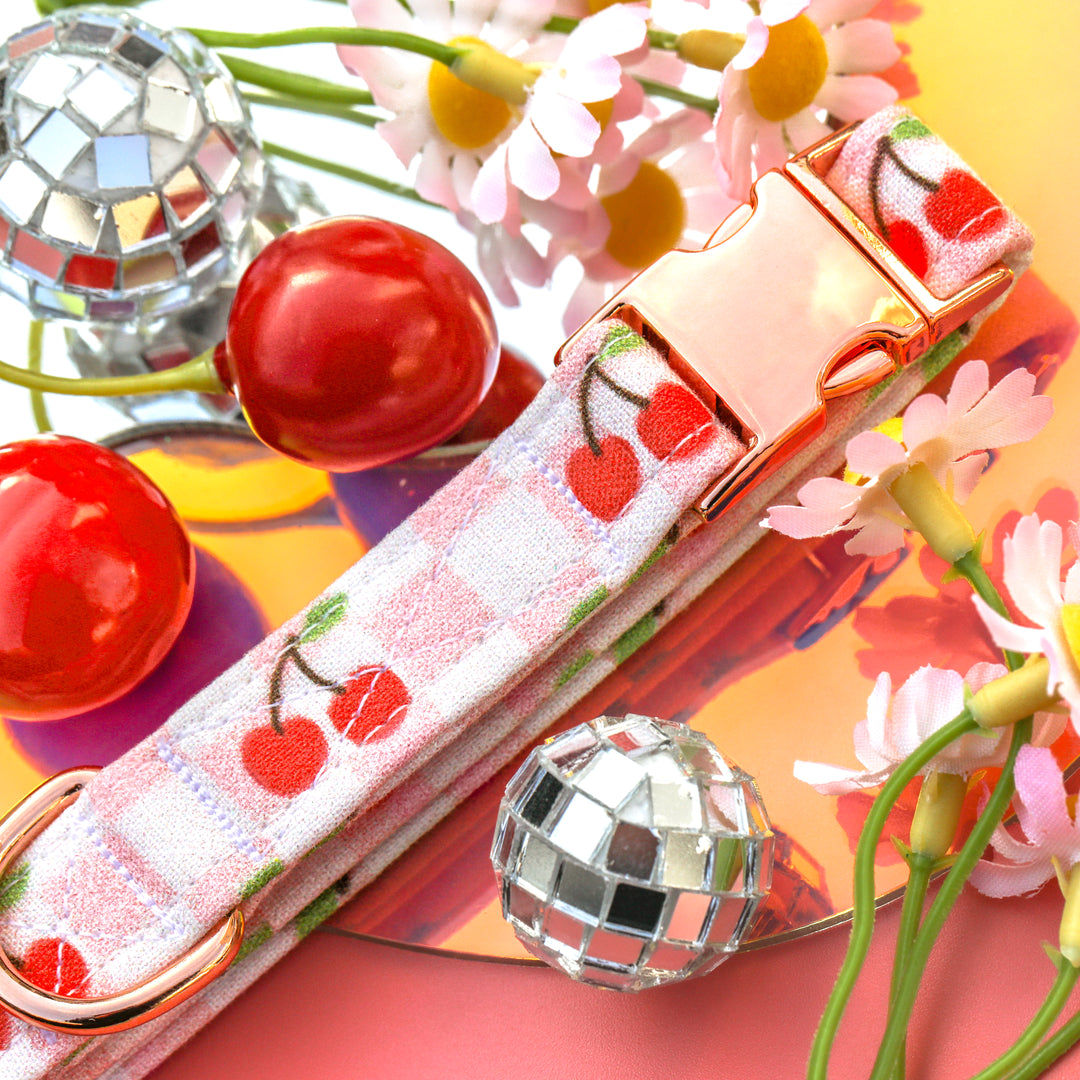 Cherry on Top - Retro Cherry Dog Collar