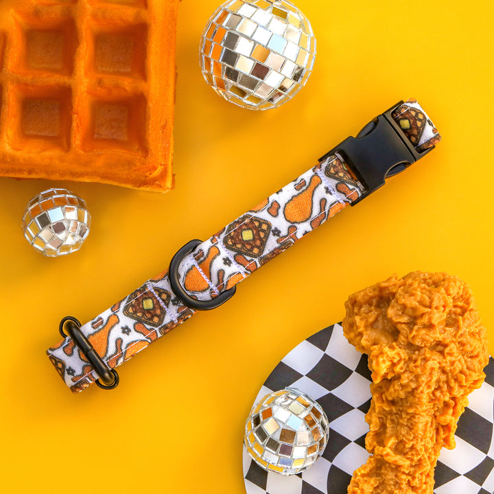 Southern Charm - Chicken and Waffles Dog Collar