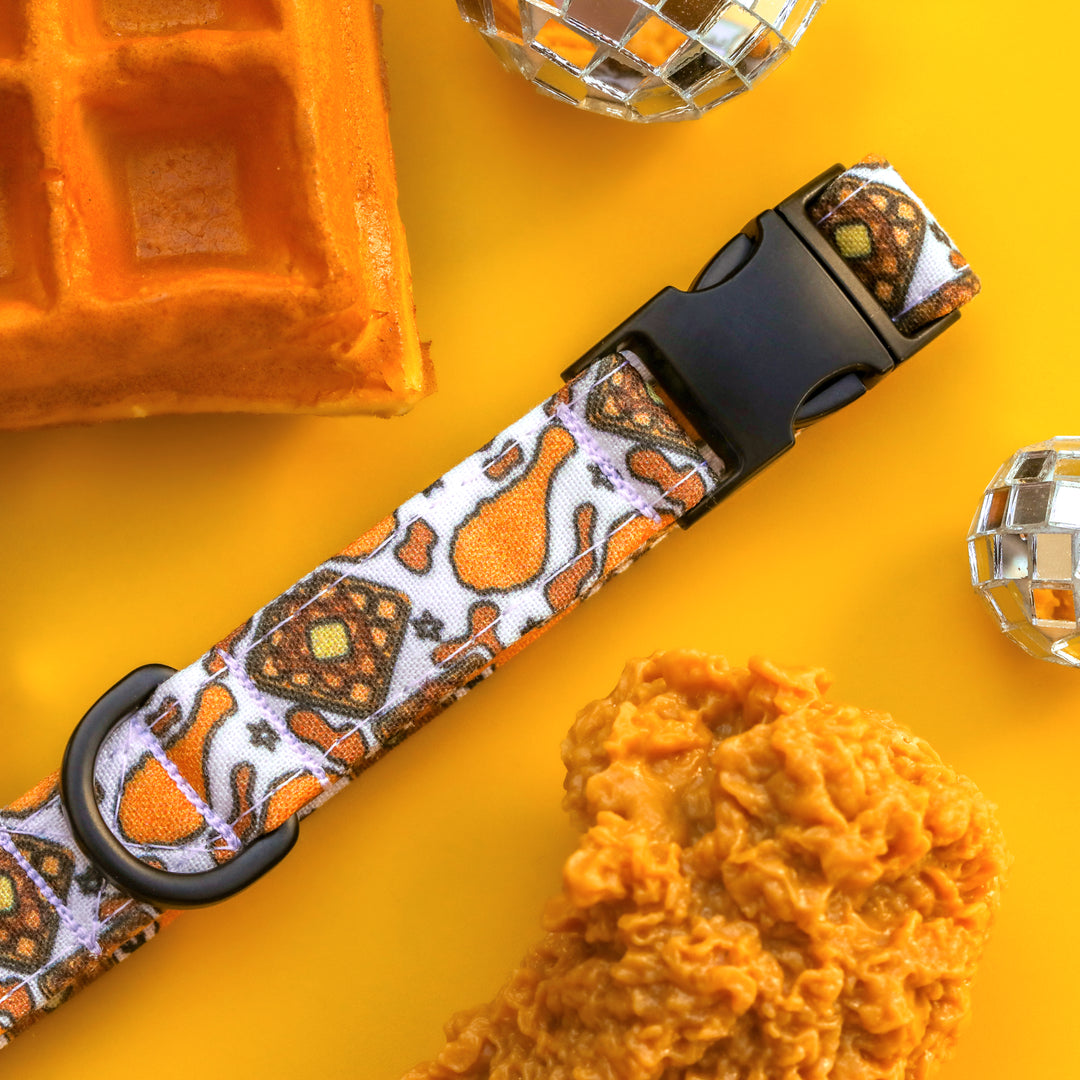 Southern Charm - Chicken and Waffles Dog Collar