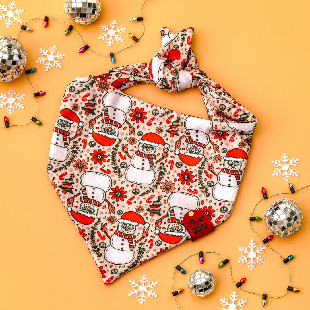 Chill Out - Groovy Snowmen Christmas Dog Bandana