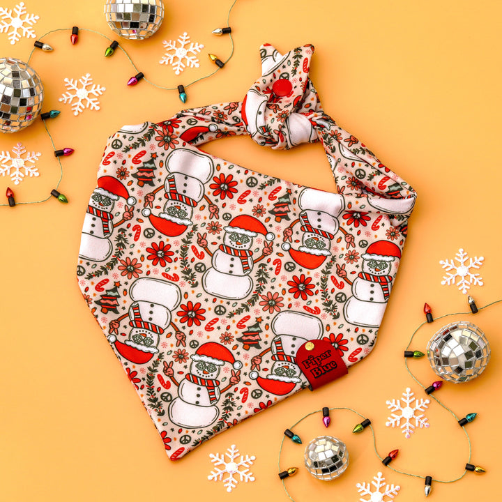 Chill Out - Groovy Snowmen Christmas Dog Bandana