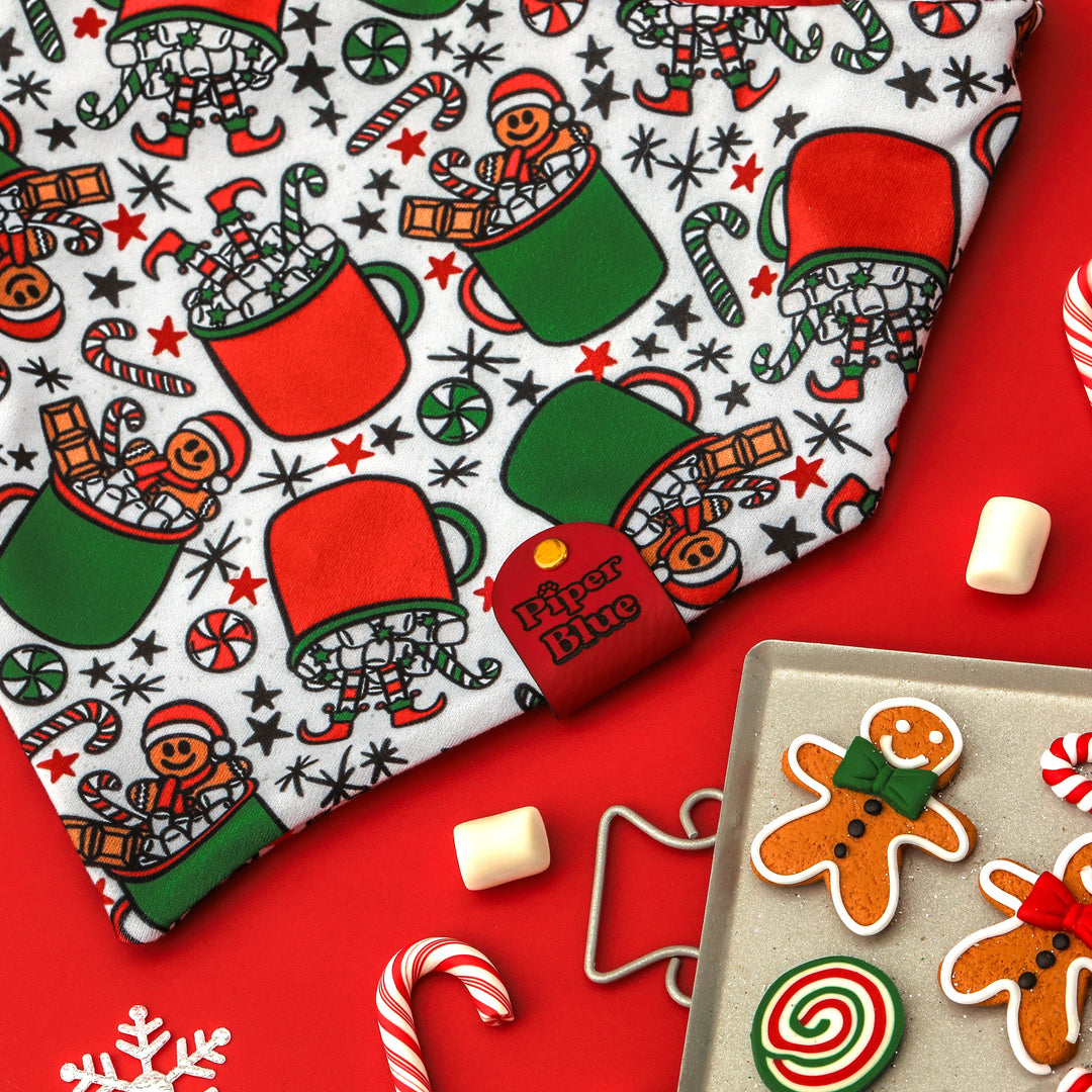 Cup Of Cheer - Gingerbread Man Coco Christmas Dog Bandana