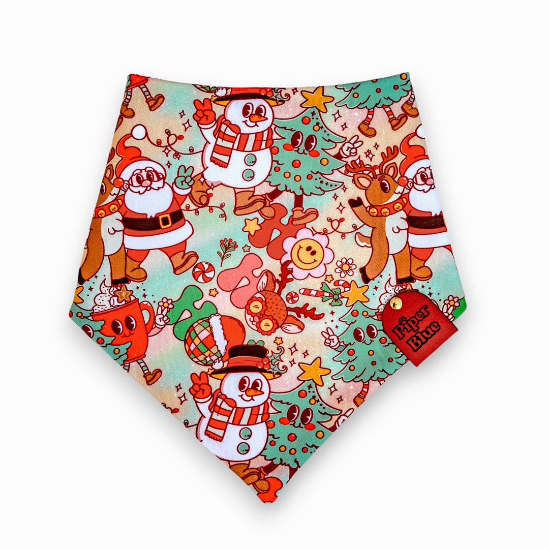 Everyone's Dancing Merrily : Groovy Christmas Friends Dog Bandana