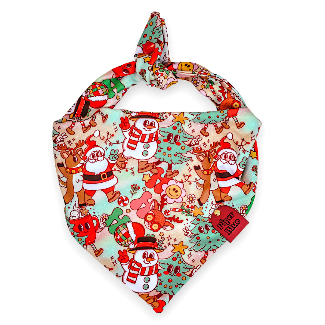 Everyone's Dancing Merrily : Groovy Christmas Friends Dog Bandana