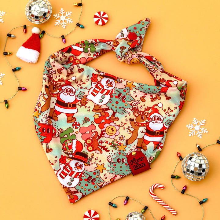 Everyone's Dancing Merrily : Groovy Christmas Friends Dog Bandana