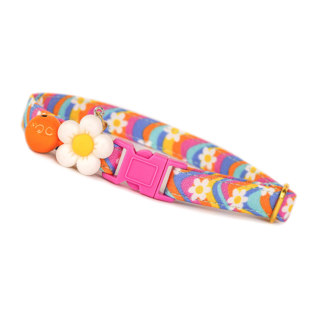 Flower Power - Colorful Wavy Daisy Cat Collar