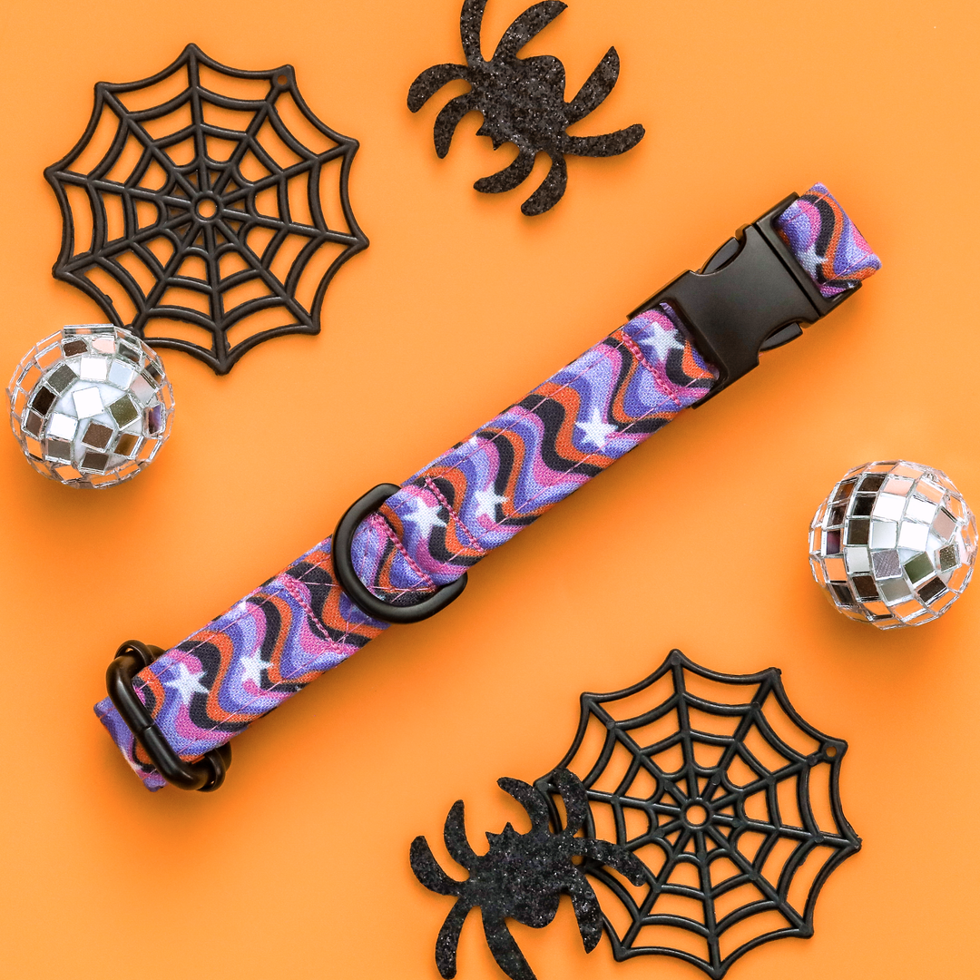 Goosebumps - Groovy Wavy Star Halloween Dog Collar